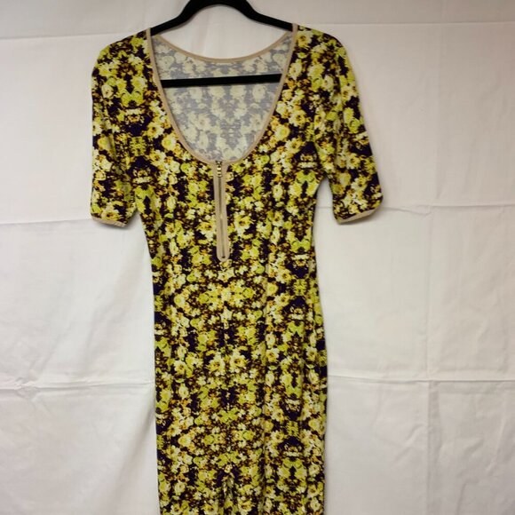 SAM & LAVI Dress Dark Cottagecore Floral Bodycon Column Stretchy Womens SZ M - Picture 4 of 10